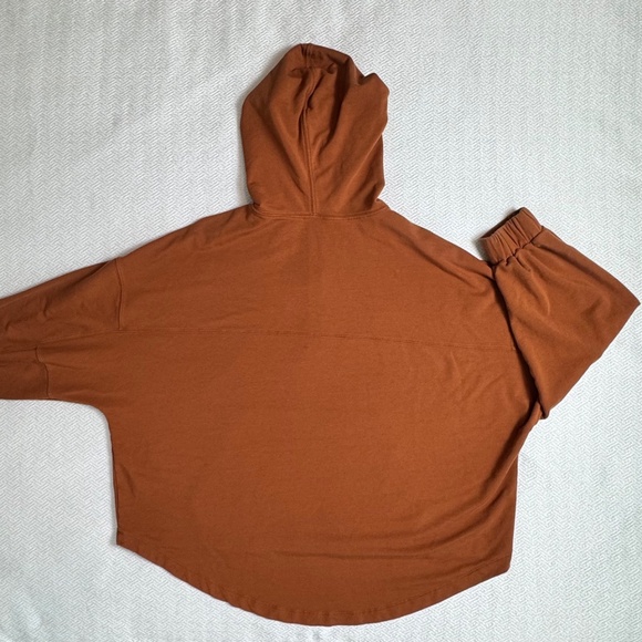 KNIX Oversized Hoodie "Good To Go" in Rust-Caramel Brown Size XL w Pocket - Picture 10 of 12